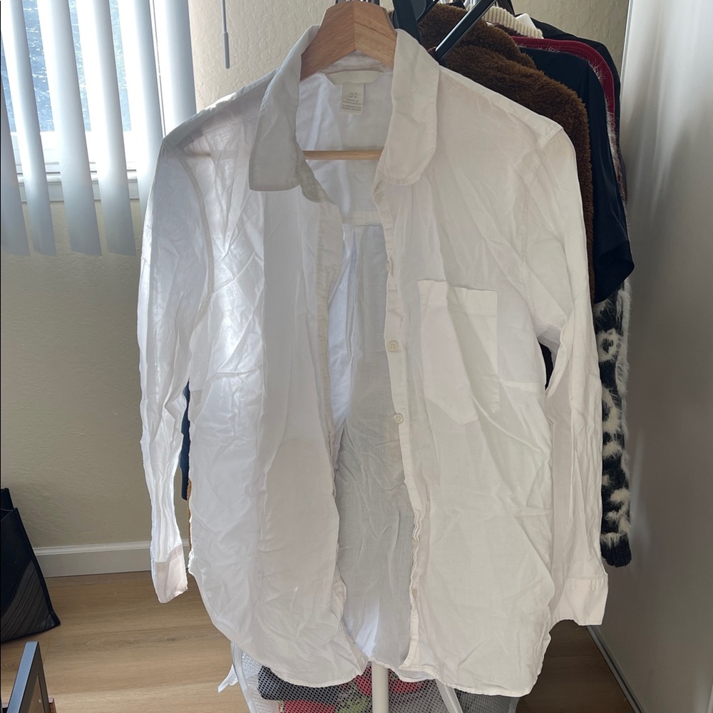 H&M Crisp White Collared Shirt